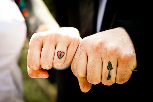 Heart Lock and Key Tattoos