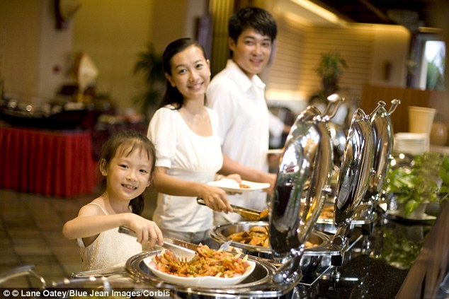 Fast food dining: For US$16 to US$21, adult diners have 90 minutes to eat all they want in KFC. Children aged between four and 12 pay a reduced price, and those under four eat for free (stock image)