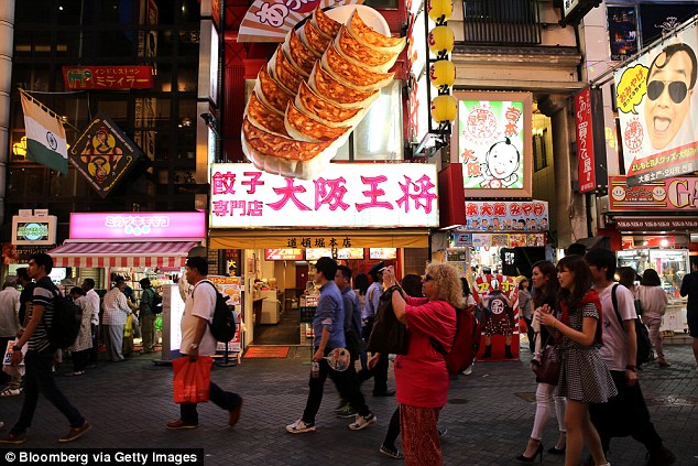 Foodie city: The new KFC buffet restaurant will open in Osaka which is known as the culinary capital of Japan (stock image)