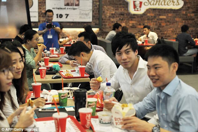 American invasion: The first Kentucky Fried chicken opened in Japan in 1970 during the World Expo (stock image)